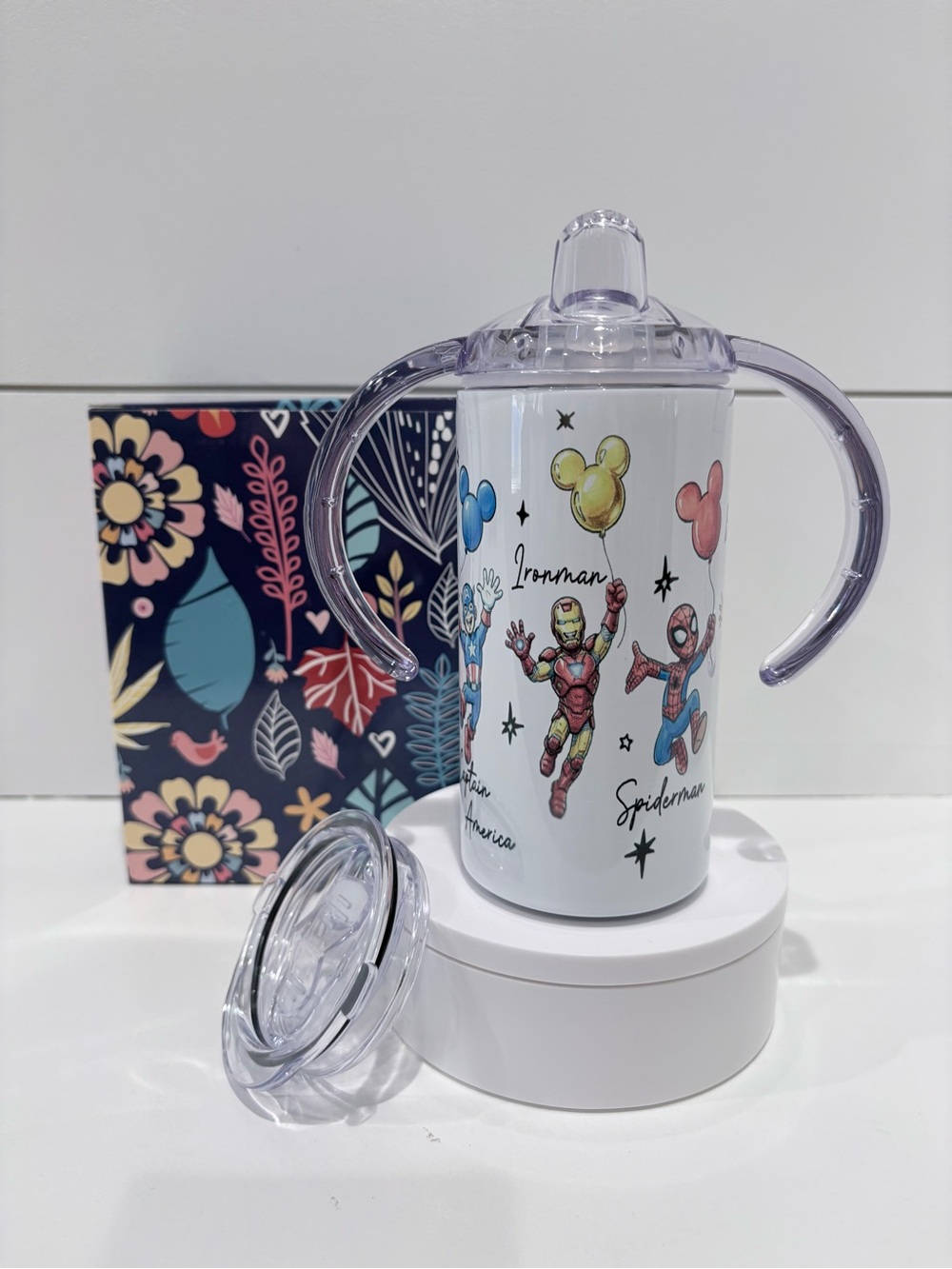 Kids Superhero Handle Sippy Cup - Spiderman, Gift Idea